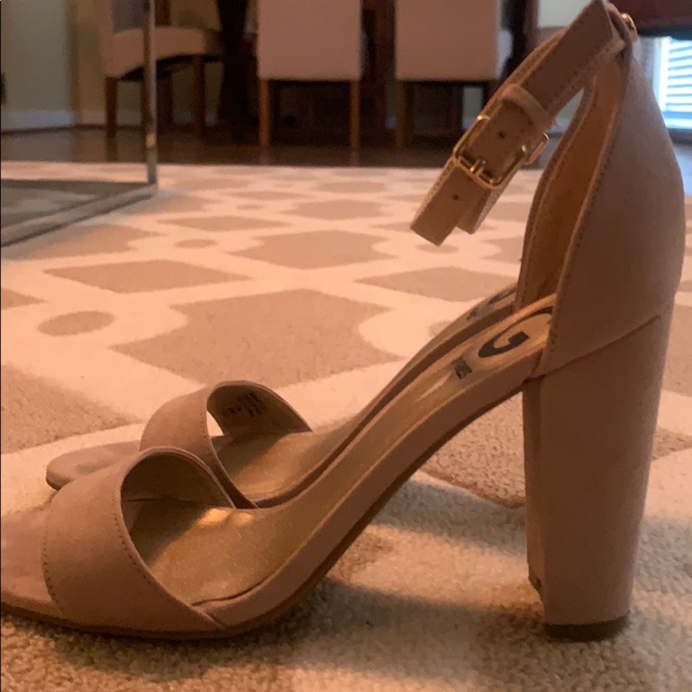 Nude block heel sandals size 6.5